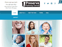 Tablet Screenshot of preserveparkwaydental.com